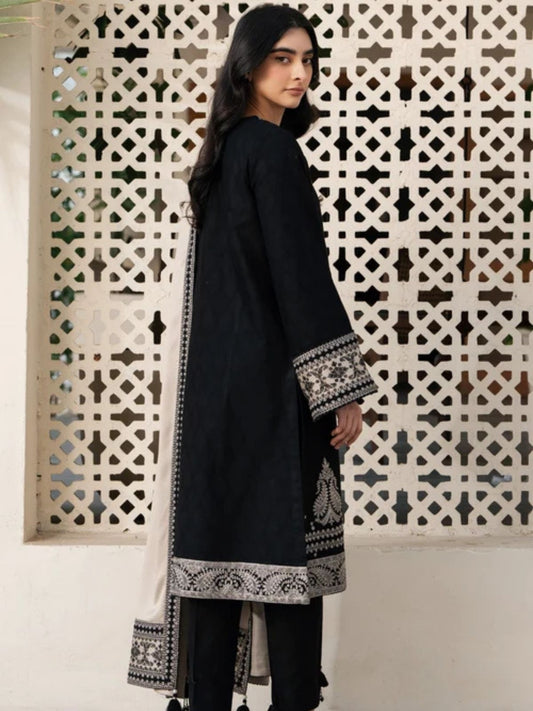 Dhanak 3pc usntitched winter collection embroidered suit