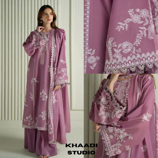 Lawn 3pc unstitched embroiered suit summer collection