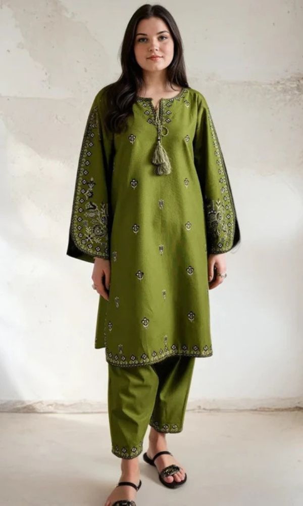 Lawn 2pc unstitched embroidered summer collection suit