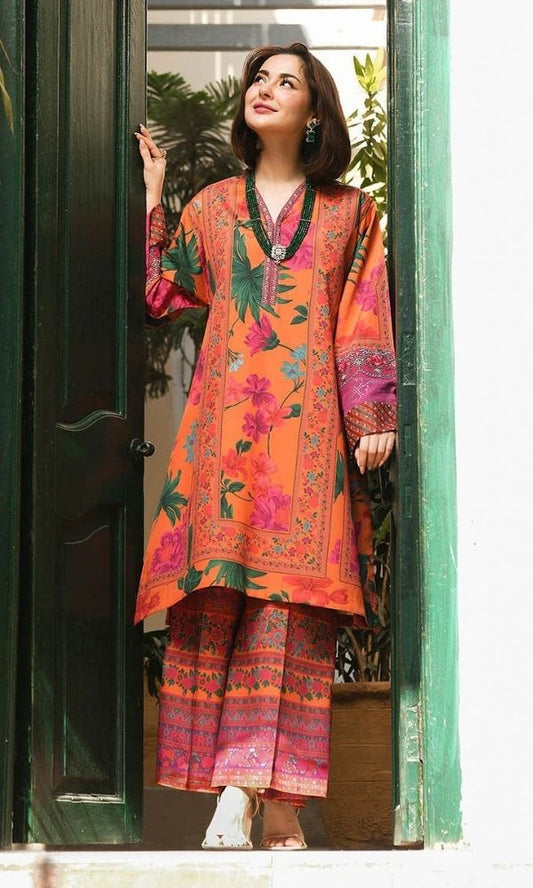 Lawn 2pc unstitched summer collection digital printed suit khaadi studio