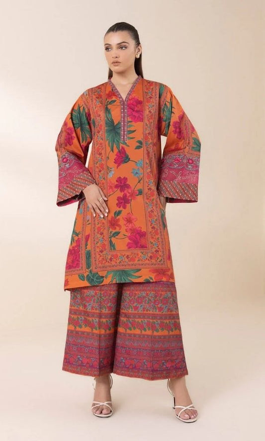 Lawn 2pc unstitched summer collection digital printed suit printed summer