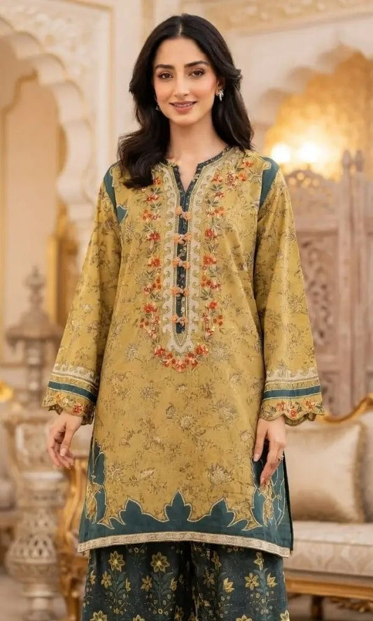 khaadi studio Lawn 2pc unstitched digital printed suit new arrivals for summer