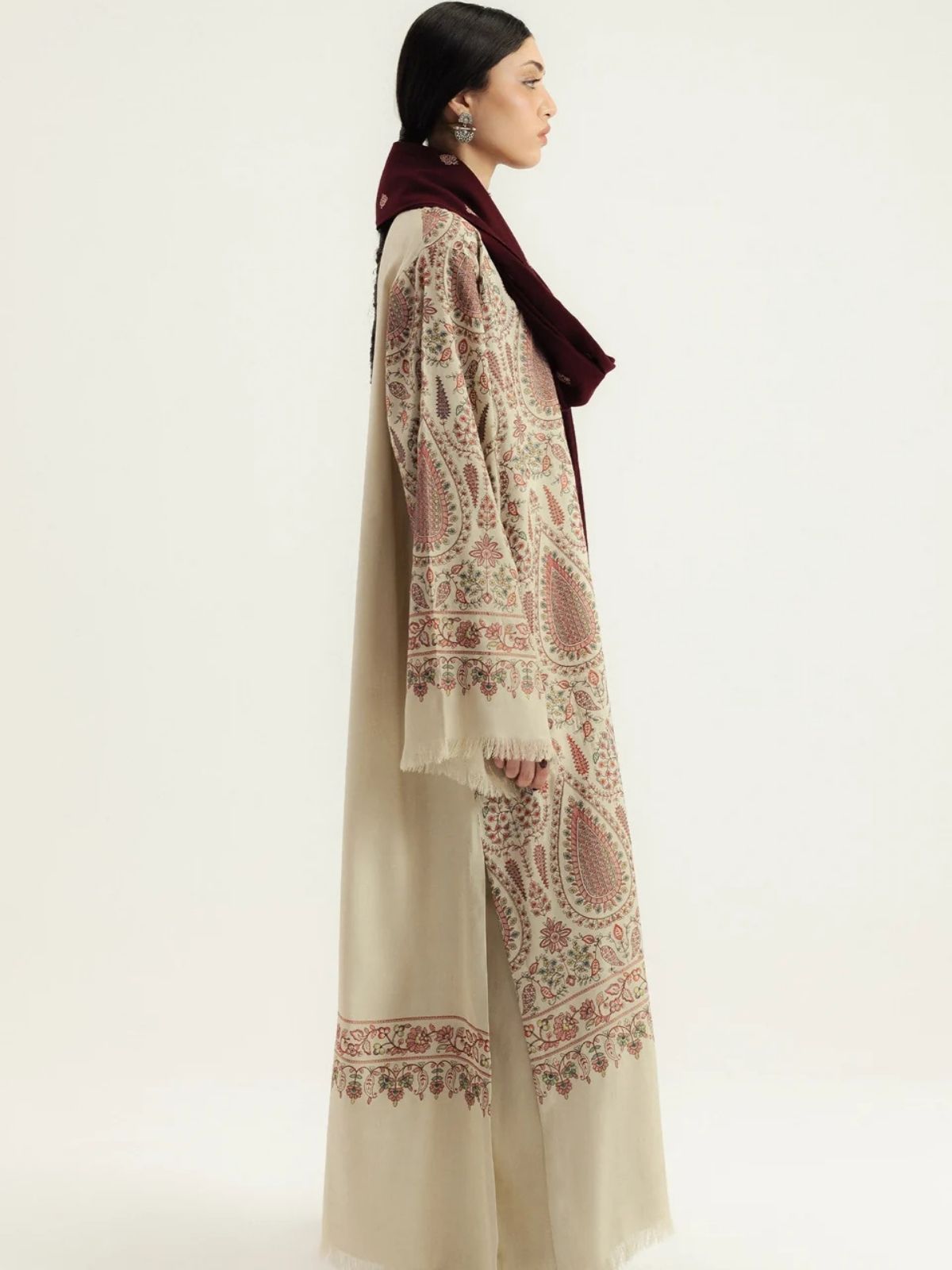 Dhanak 3pc embroiered winter collection suit