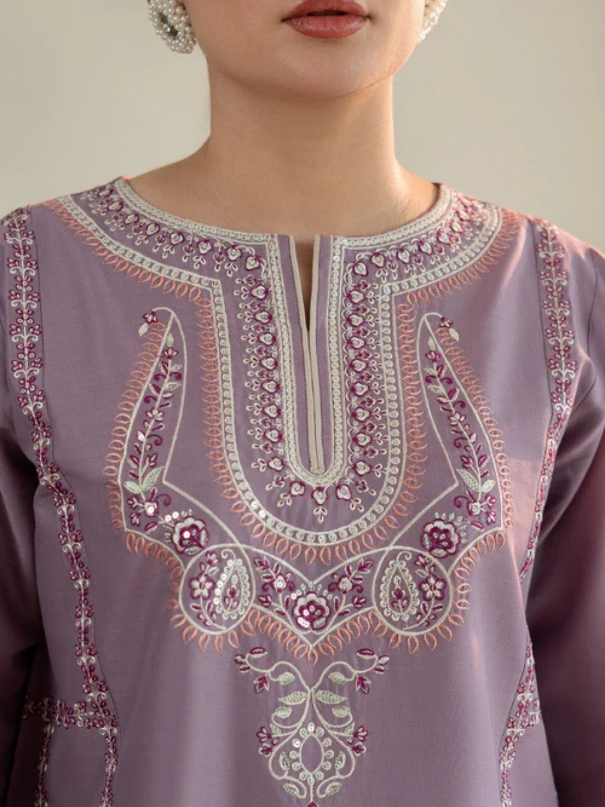 Lawn 2pc unstitched embroired summer collection suit