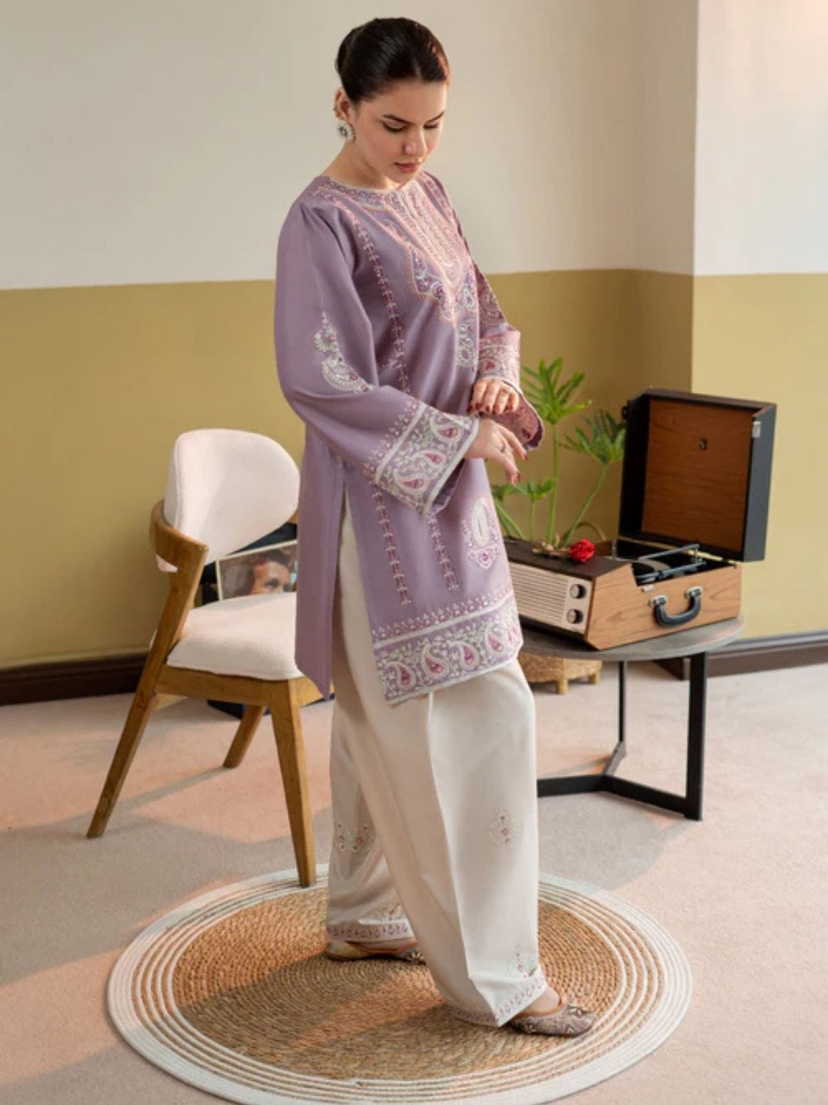 Lawn 2pc unstitched embroired summer collection suit