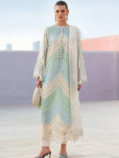 Lawn 3pc unstiched chiken kari fully embroiered summer collection suit