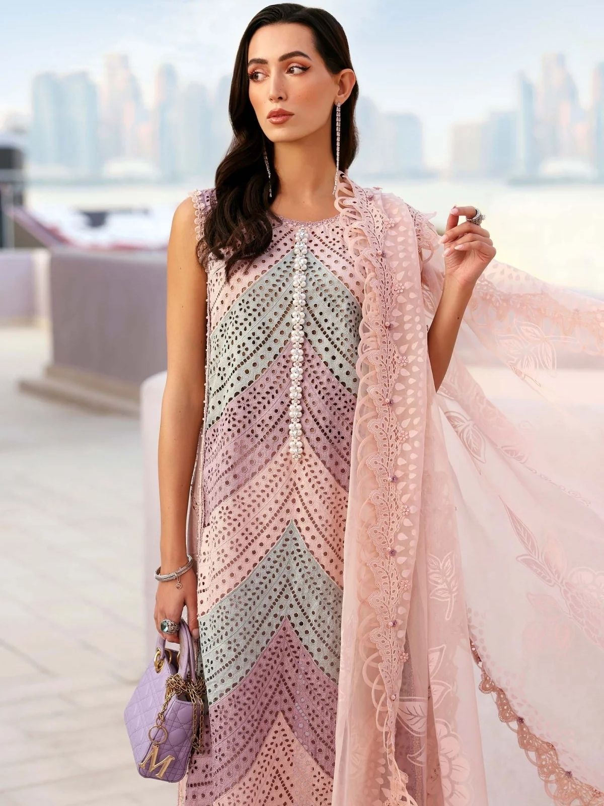 Lawn 3pc unstitched chiken kari embroiered summer collection suit