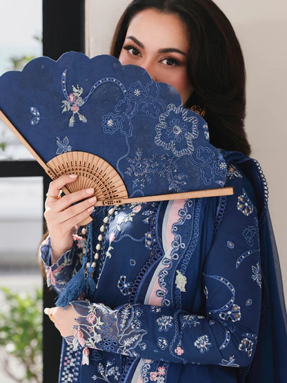 Lawn 3pc unstitched fully embroiered summer collection suit