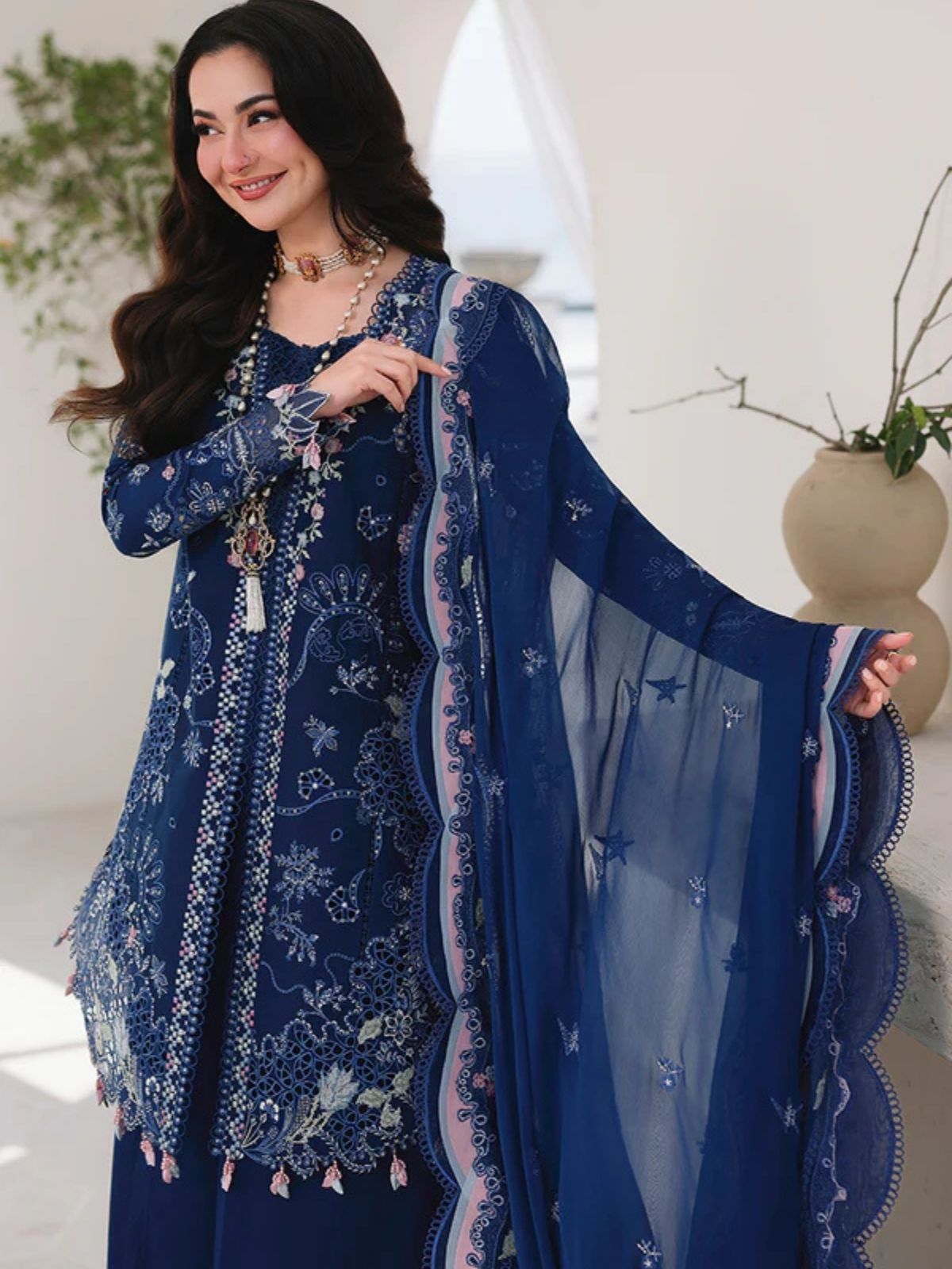 Lawn 3pc unstitched fully embroiered summer collection suit