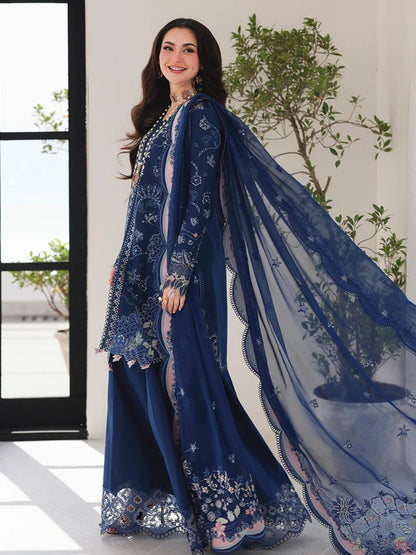 Lawn 3pc unstitched fully embroiered summer collection suit