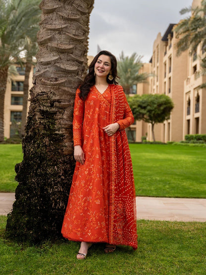 Lawn 3pc embroiered frok summer collection