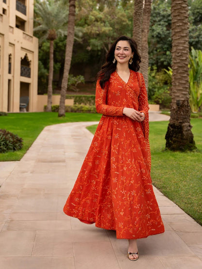 Lawn 3pc embroiered frok summer collection
