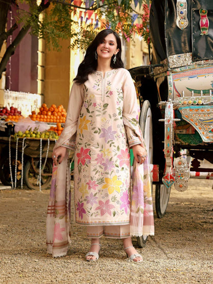 Lawn 3pc unstitched summer colection embroiered article