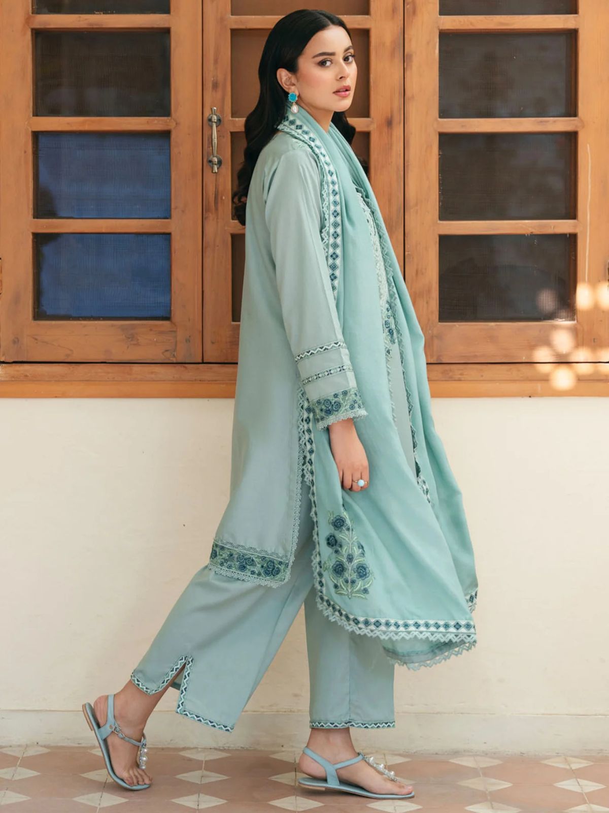 Lawn 3pc unstitched embroiered summer collection article