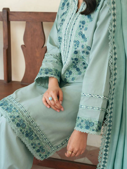 Lawn 3pc unstitched embroiered summer collection article