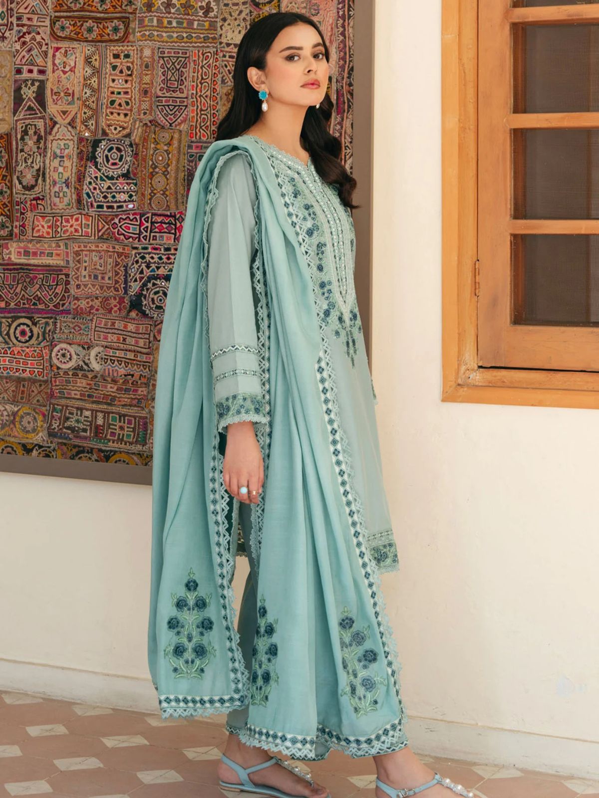 Lawn 3pc unstitched embroiered summer collection article