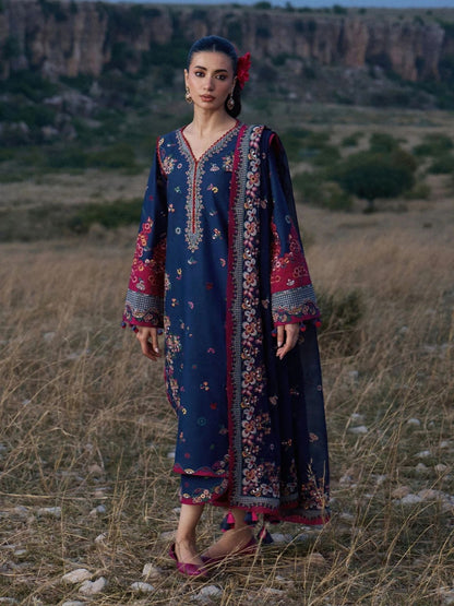 Dhanak 3pc unstitched winter collection emroidered suit