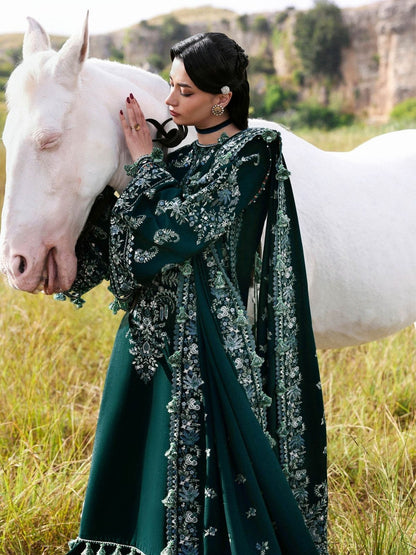 Dhanak 3pc fully embroidered winter collection suit