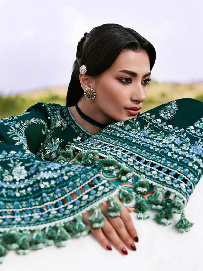Dhanak 3pc fully embroidered winter collection suit
