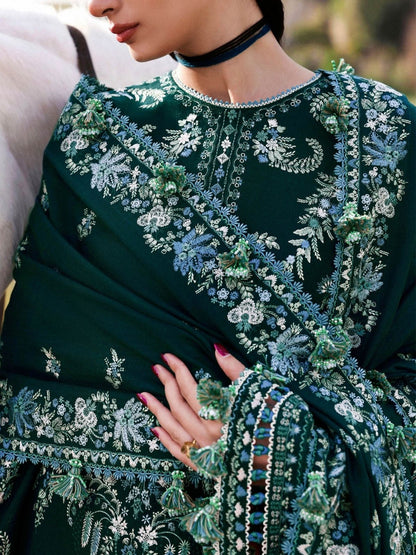 Dhanak 3pc fully embroidered winter collection suit