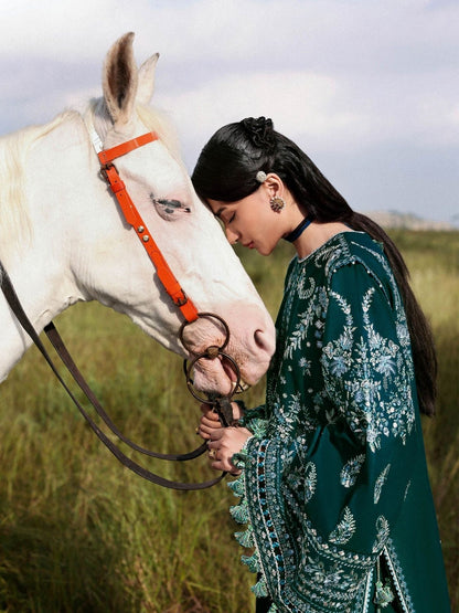 Dhanak 3pc fully embroidered winter collection suit