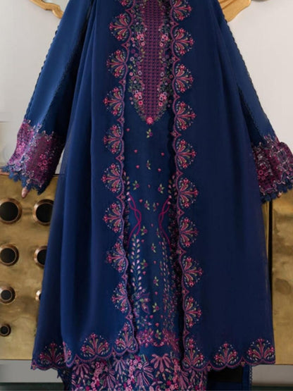 Dhanak 3pc unstitched embroidered winter collection suit