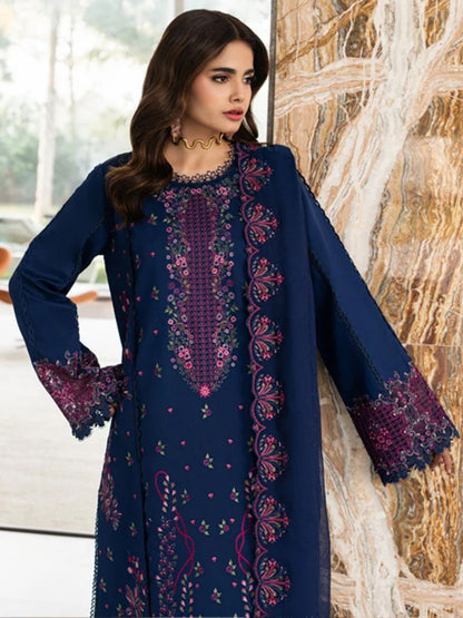 Dhanak 3pc unstitched embroidered winter collection suit