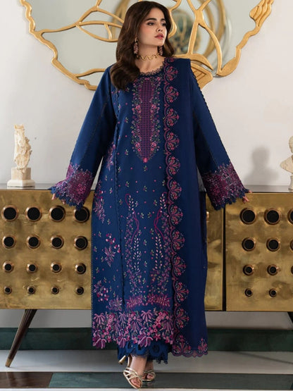 Dhanak 3pc unstitched embroidered winter collection suit