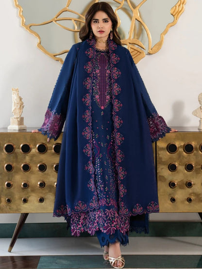 Dhanak 3pc unstitched embroidered winter collection suit