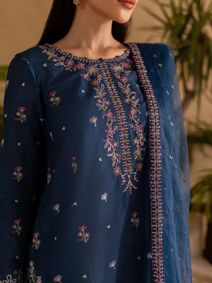 Dhanak 3pc unstitched embroiered winter collection suit