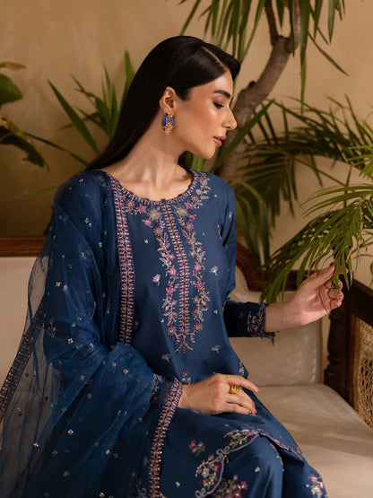 Dhanak 3pc unstitched embroiered winter collection suit