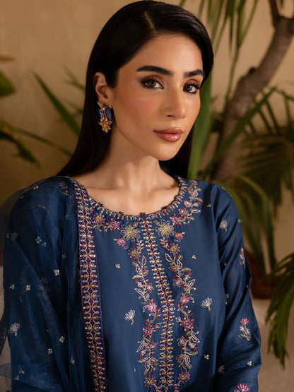Dhanak 3pc unstitched embroiered winter collection suit