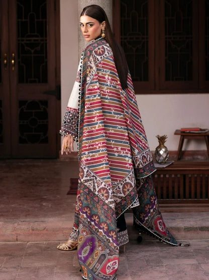 Dhanak 3pc unstitched embroidered winter collection suit