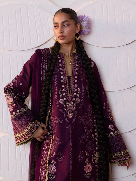 Dhanak 3pc unstitched embroidered female collection winter new arrivals suit