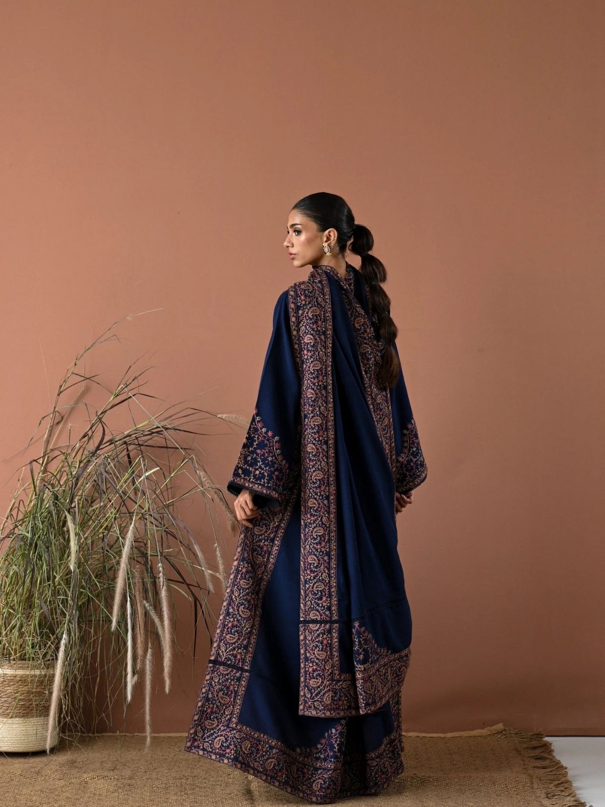 Dhanak 3pc unstitched embroidered winter collection suit