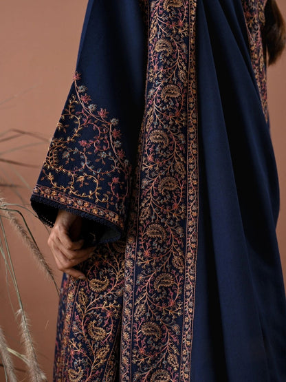 Dhanak 3pc unstitched embroidered winter collection suit
