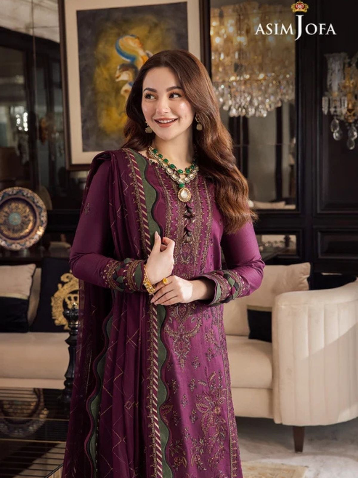 Dhanak 3pc unstitched embroidered winter collection suit