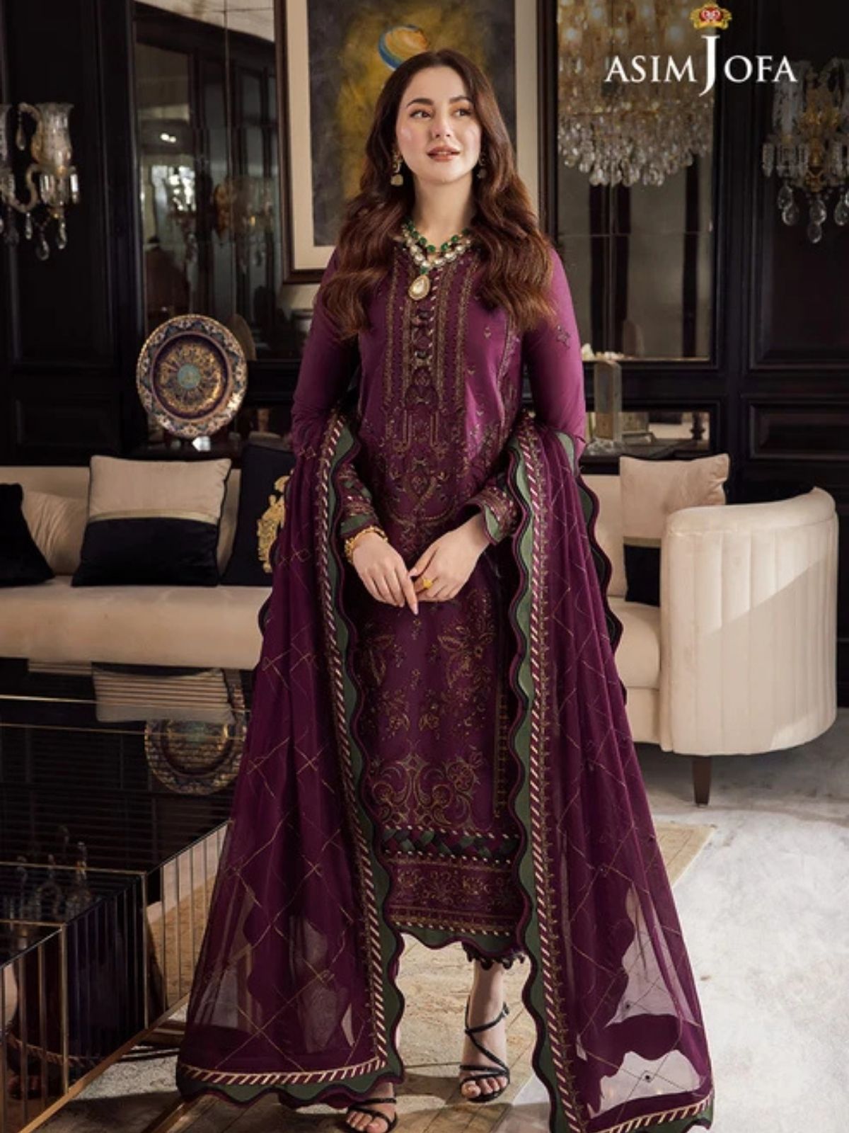 Dhanak 3pc unstitched embroidered winter collection suit