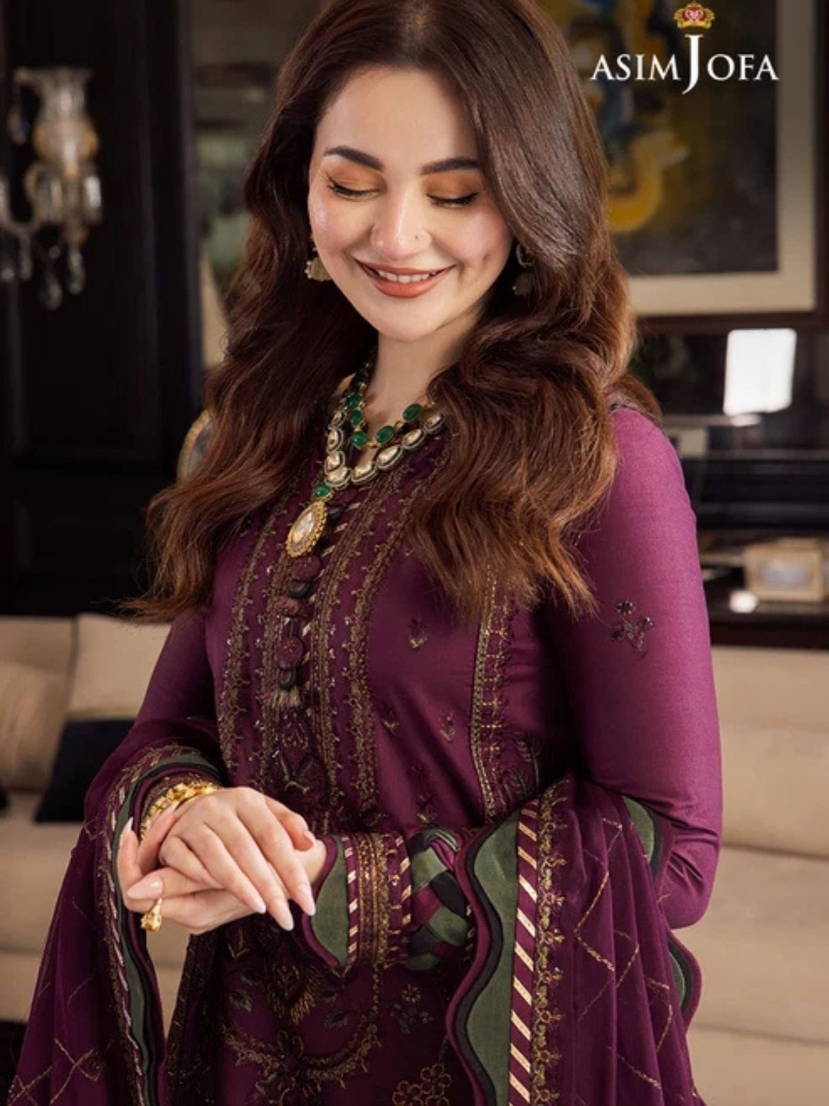 Dhanak 3pc unstitched embroidered winter collection suit