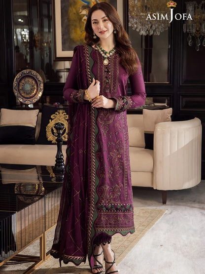 Dhanak 3pc unstitched embroidered winter collection suit