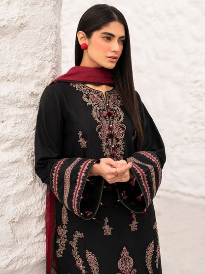Dhanak 3pc embroidered winter collection suit