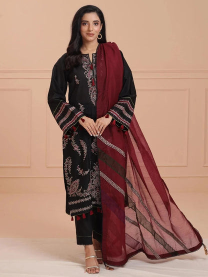 Dhanak 3pc embroidered winter collection suit
