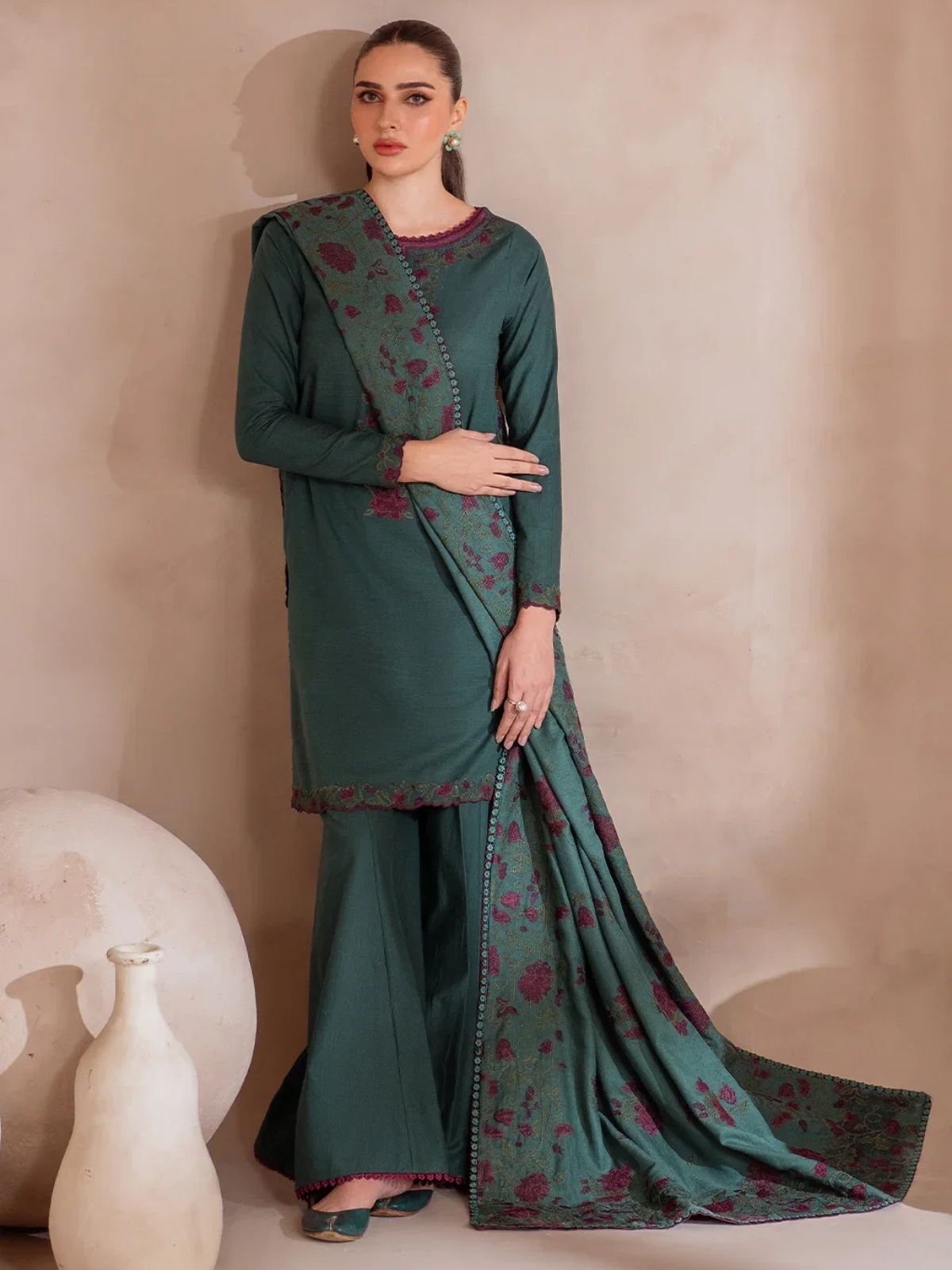 Dhanak 3pc unstitched winter collection beautiful design