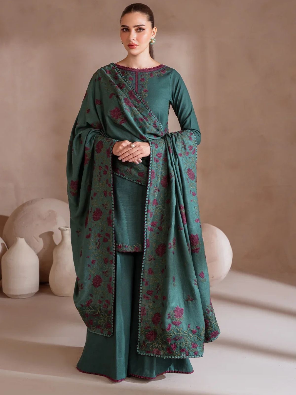 Dhanak 3pc unstitched winter collection beautiful design