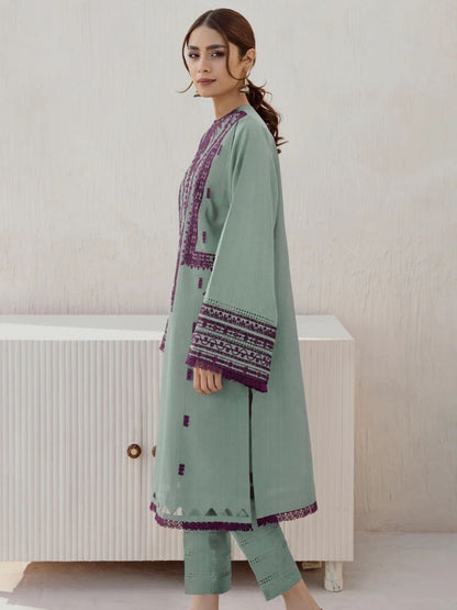 Dhanak 3pc unstitched winter collection embroidered suit