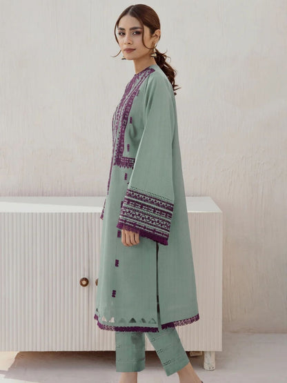 Dhanak 3pc unstitched winter collection embroidered suit