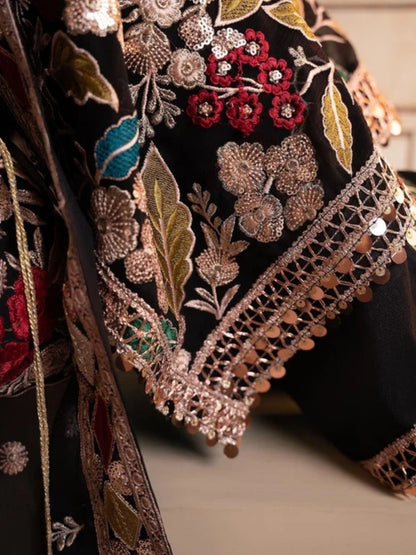 Dhanak 3pc unstitched embroidered winter collection suit