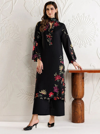 Dhanak 3pc unstitched embroidered winter collection suit