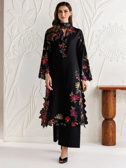 Dhanak 3pc unstitched embroidered winter collection suit