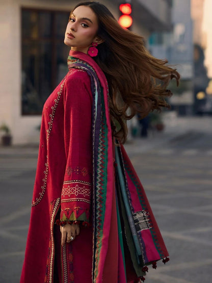 Dhanak 3pc unstitched embroidered winter collection